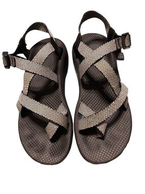 Chaco Z Strap Sandals Womens 11 Black Tan Gorpcore Hiking Outdoor Comfort